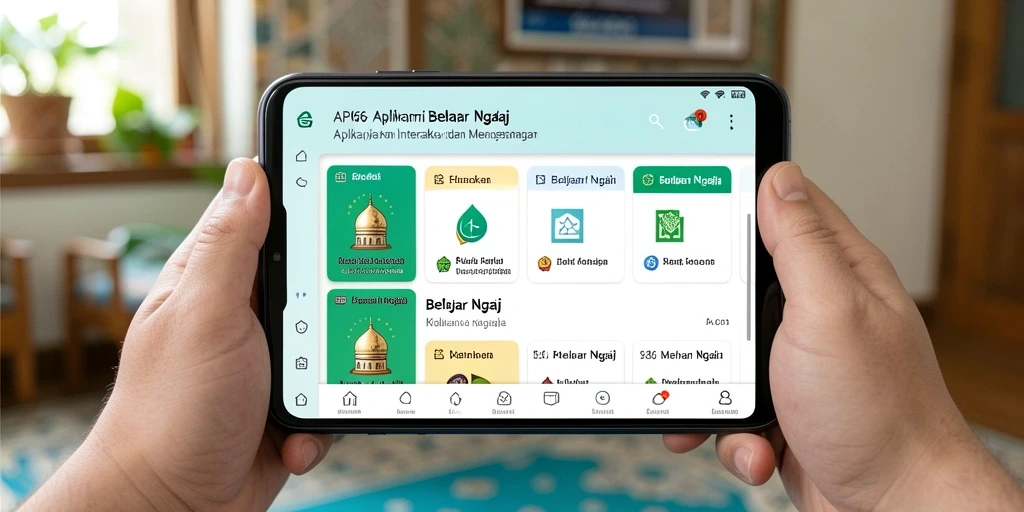 Tampilan antarmuka aplikasi API66 yang menyenangkan dan edukatif.