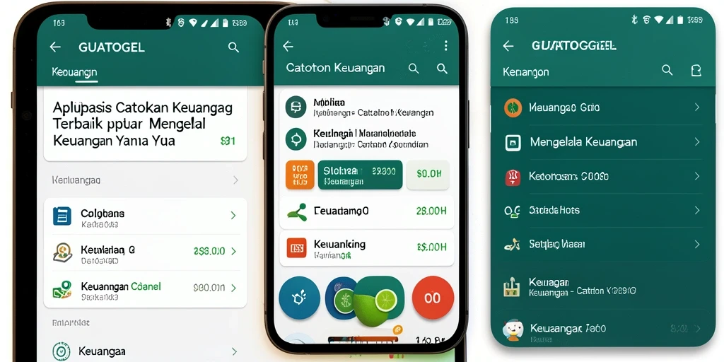 Tampilan antarmuka GUATOGEL yang user-friendly untuk catatan keuangan.