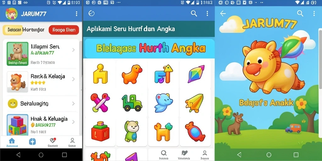 Antarmuka ceria dan interaktif untuk belajar huruf dan angka.