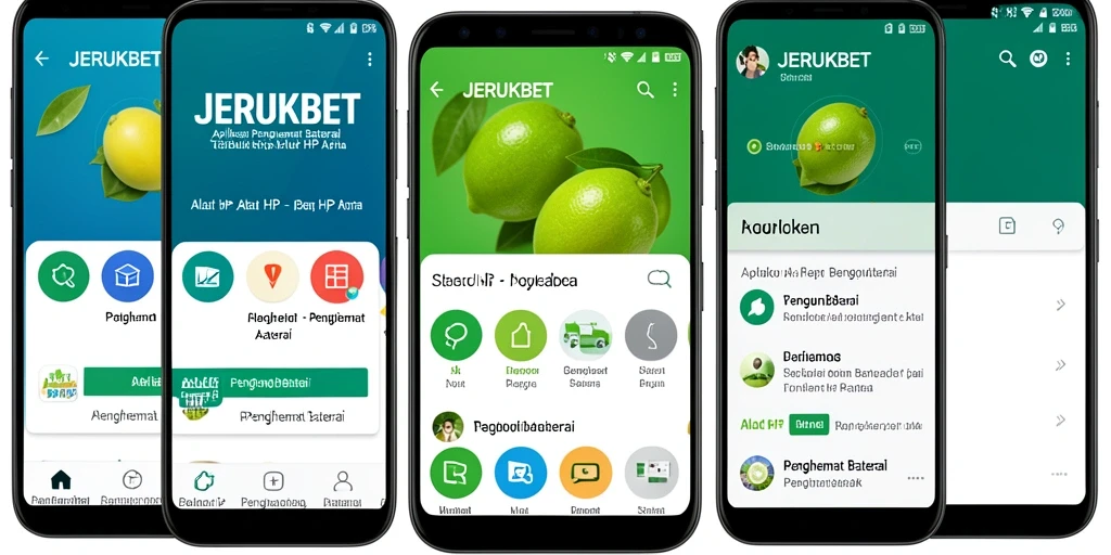 Tampilan antarmuka JERUKBET untuk penghematan baterai.