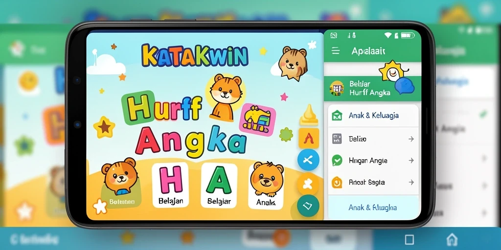 Tampilan antarmuka KATAKWIN yang ceria dan interaktif.