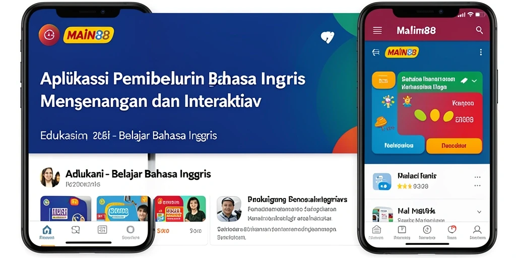 Tampilan antarmuka aplikasi MAIN88 untuk belajar Bahasa Inggris.