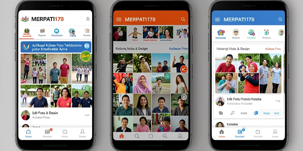 Tangkapan layar antarmuka MERPATI178 yang menunjukkan fitur Kolase Foto.