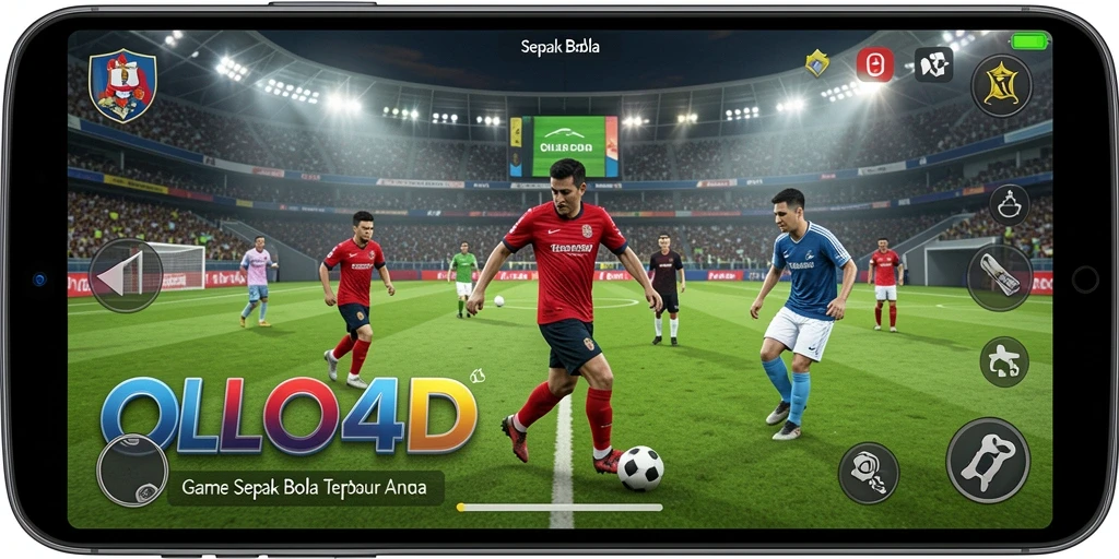 Tampilan antarmuka OLLO4D yang menarik dalam aksi sepak bola.