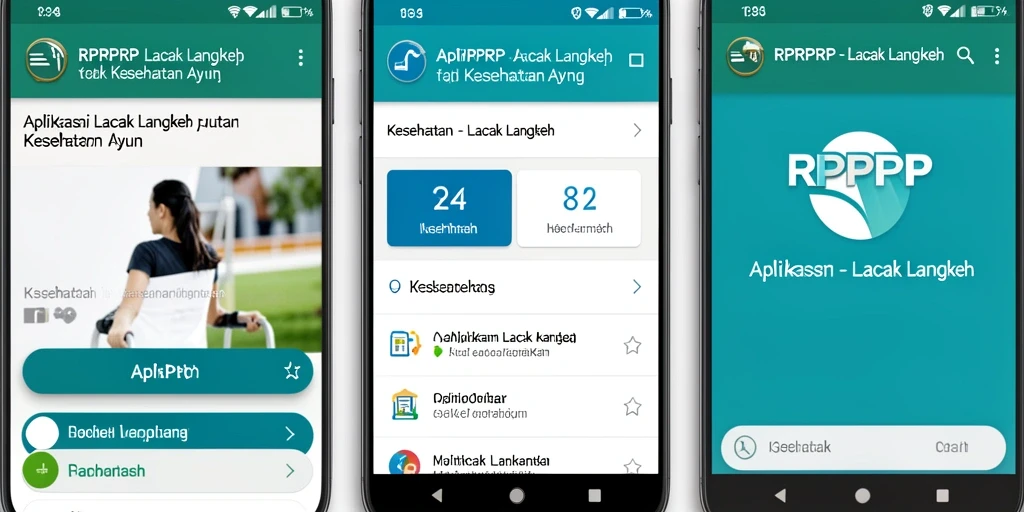 Antarmuka aplikasi RPRPRP yang menunjukkan pelacakan langkah aktif.