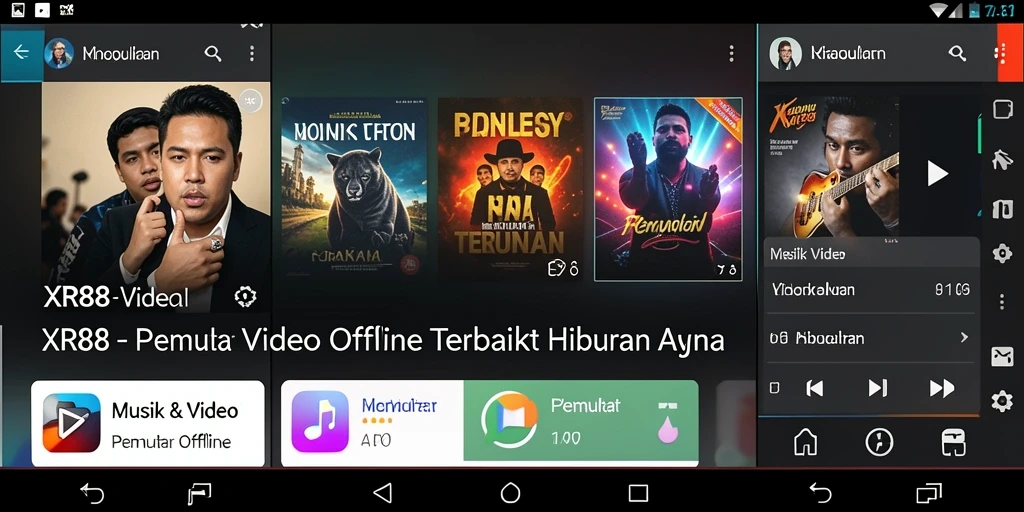 Antarmuka user-friendly XR88 untuk pemutar video offline.